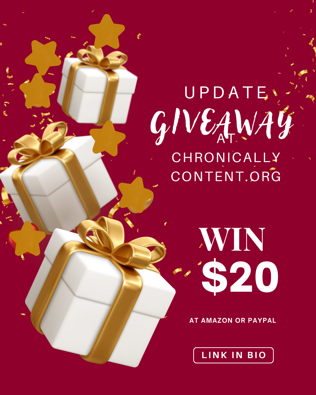 Update Giveaway: $20 Amazon or Paypal