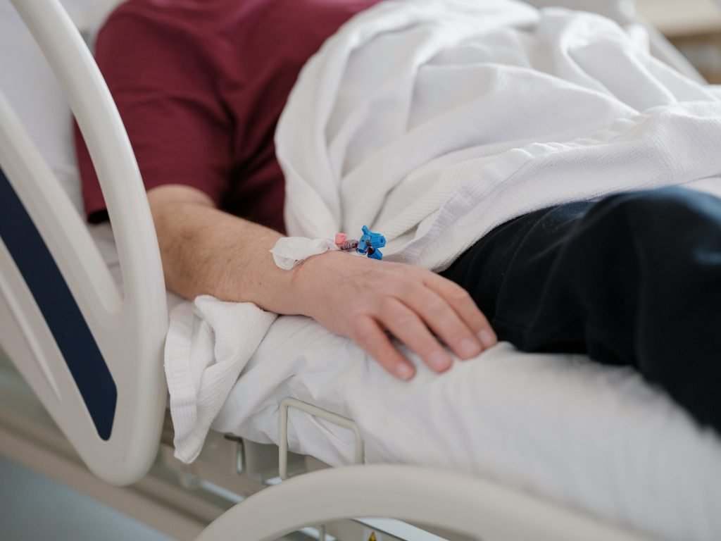 IV in patient's arm