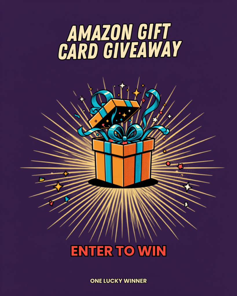 Amazon Giveaway - Box with shimmer and stars